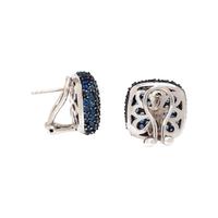 SAPPHIRE AND WHITE GOLD EARRINGS