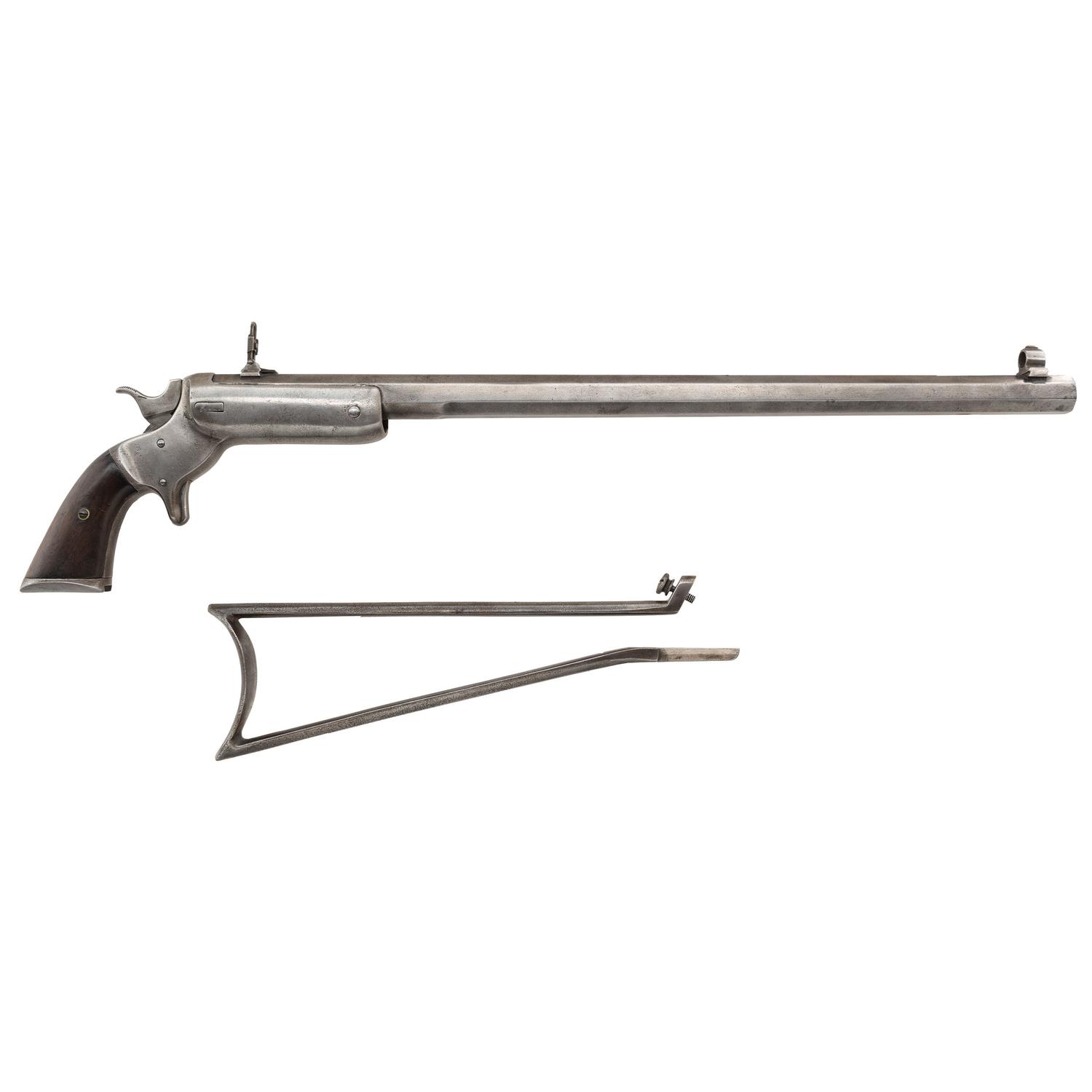 Antique Stevens 18" No.34 Hunter's Pet Pocket Rifle with Stock in .22RF