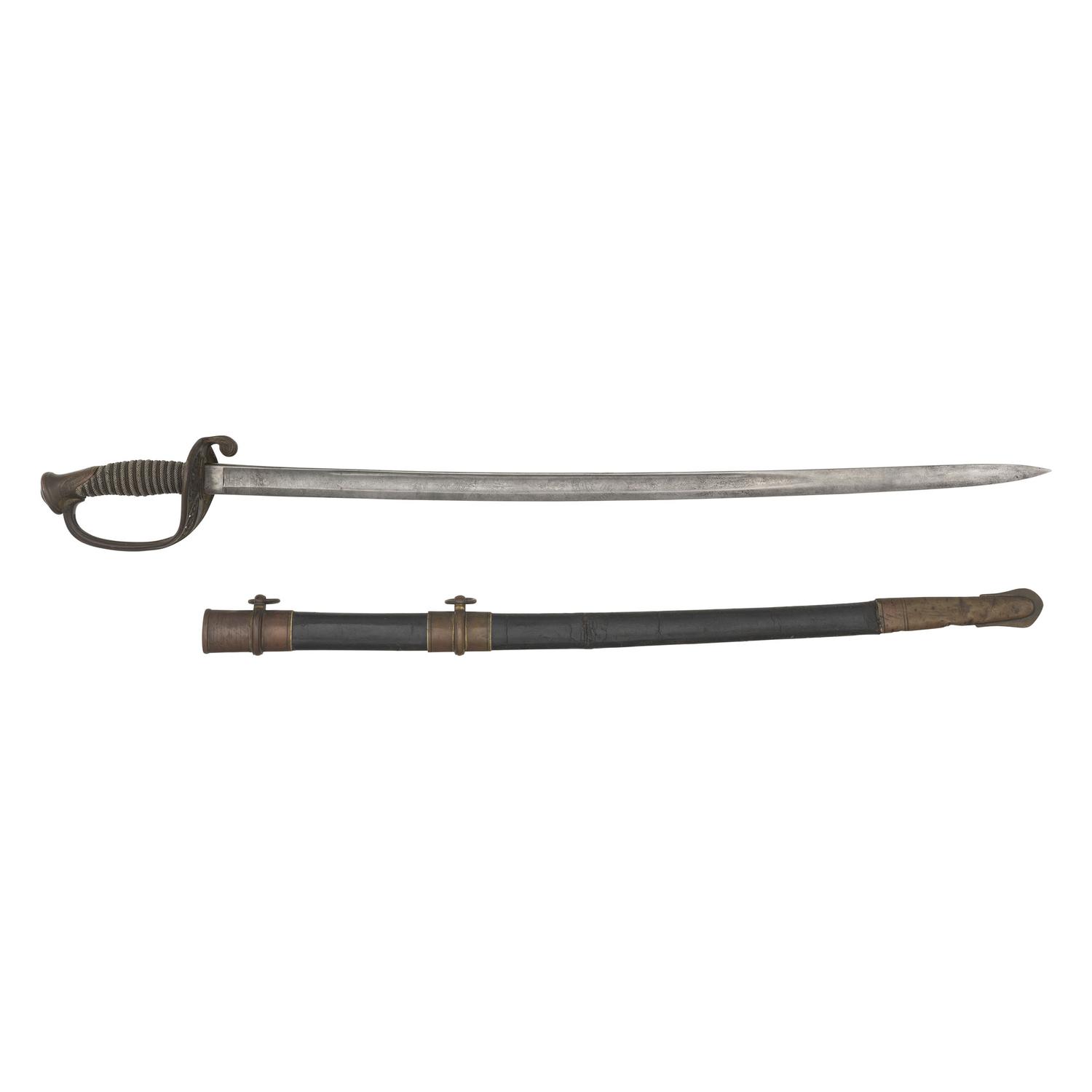 Ames Model 1850 Foot Officers Sword Presented to Lt. Cornelius Batchelder - 12th Mass Infantry - WIA at Gettysburg