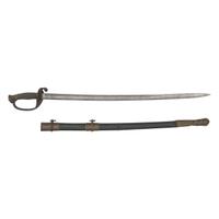 Ames Model 1850 Foot Officers Sword Presented to Lt. Cornelius Batchelder - 12th Mass Infantry - WIA at Gettysburg