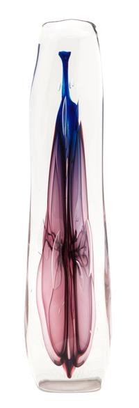 An American Studio Art Glass Sculpture Height 13 inches. — PAUL MANNERS (B. 1946)