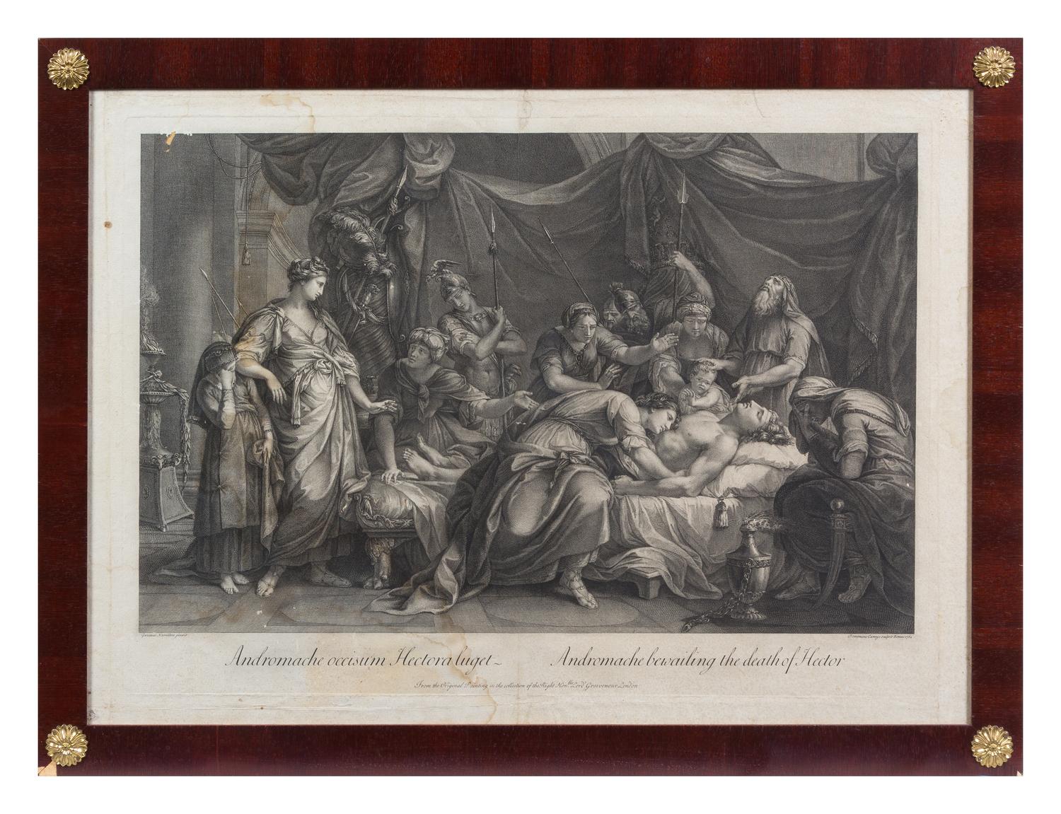 Domenico Cunego, (Italian, 1726-1803), Andromache Bewailing the Death of Hector (after Gavin Hamilton)