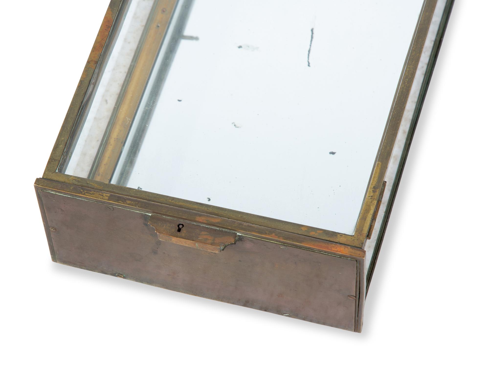 A Pair of Bronze and Glass Hanging Vitrines