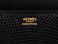 Hermès Constance 23 in Black Lizard