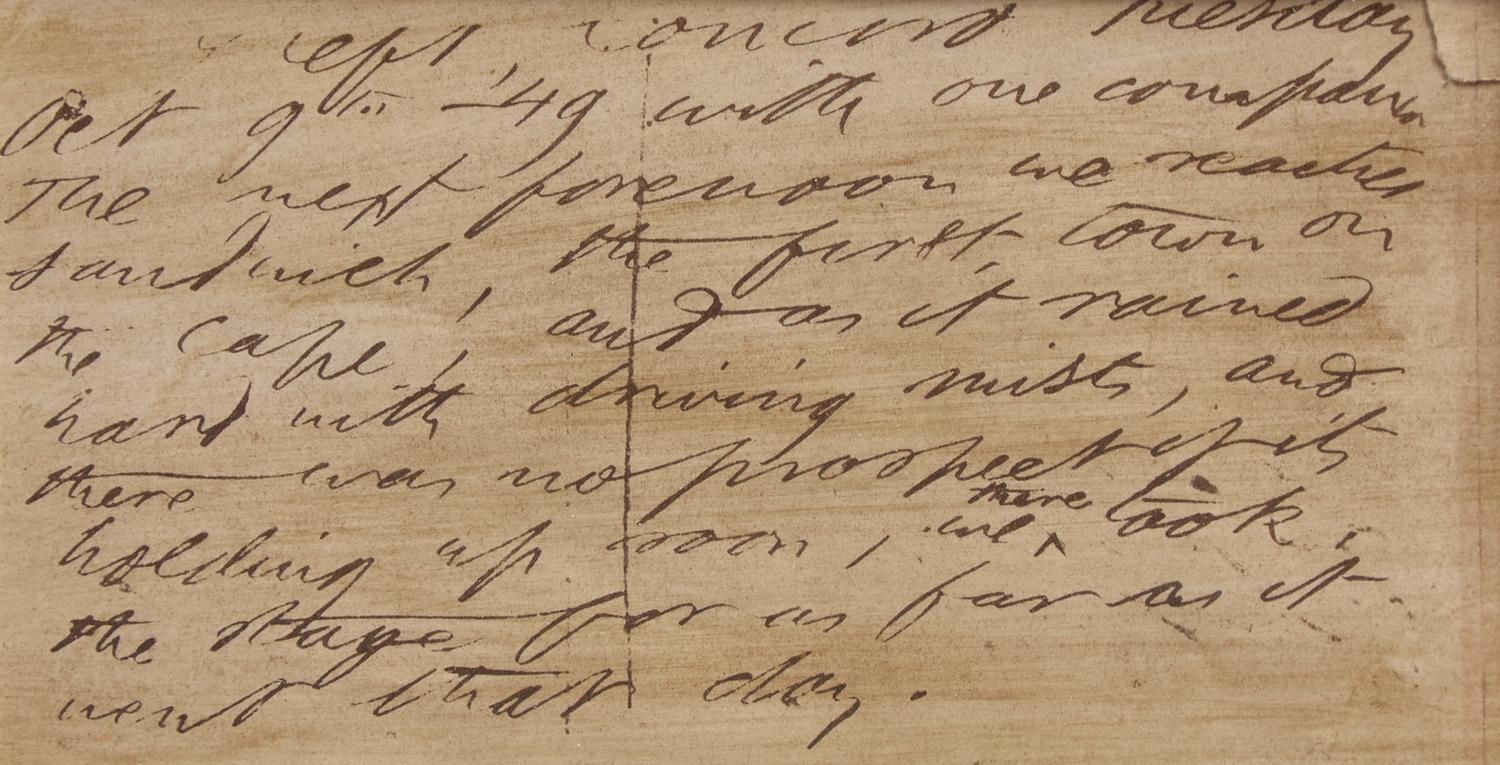 [Literature] Thoreau, Henry David. Autograph Manuscript Fragment of "Cape Cod"