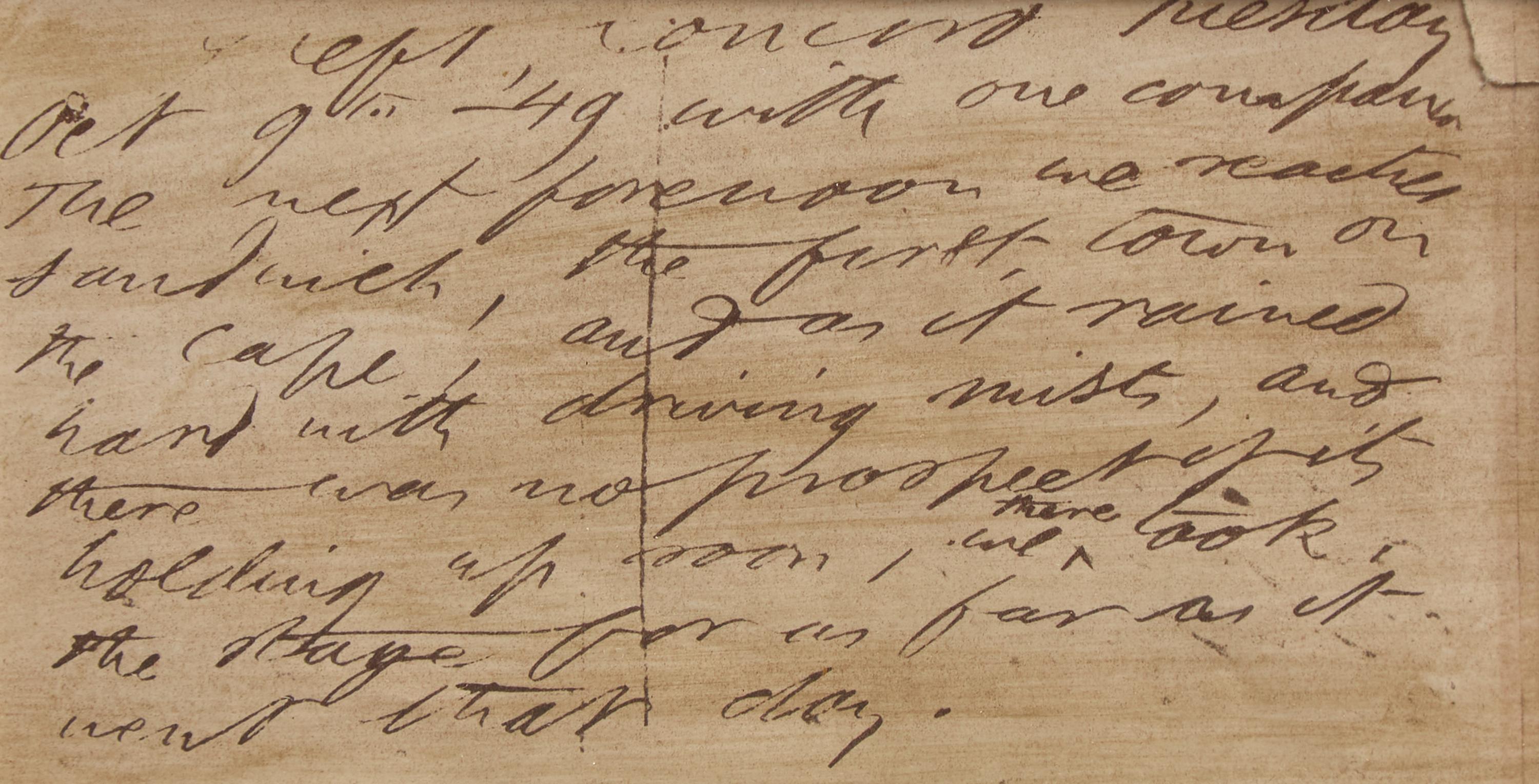 [Literature] Thoreau, Henry David. Autograph Manuscript Fragment of "Cape Cod"