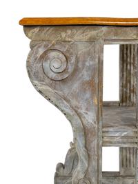 A Decorative Faux Marble Console Table — 20TH CENTURY
