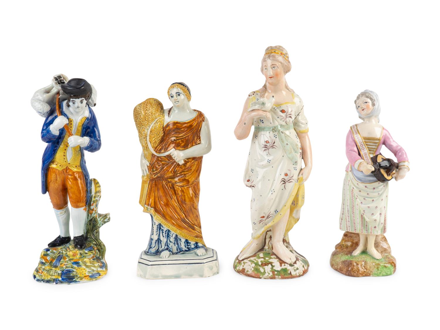 A Group of Four Staffordshire Figures — 18TH/19TH CENTURY