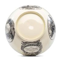 A Liverpool Transfer-Printed Creamware 'John Adams' Punch Bowl