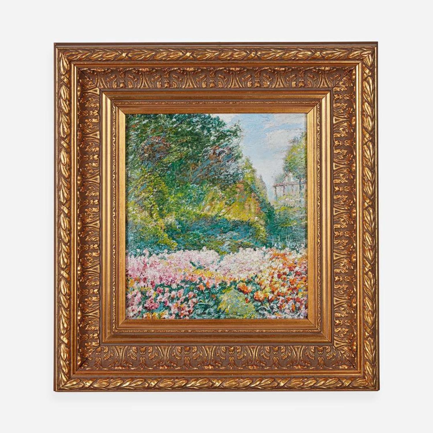 Albert Babb Insley (American, 1842–1937) The Beauty of Spring - A Terraced Flower Garden