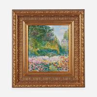 Albert Babb Insley (American, 1842–1937) The Beauty of Spring - A Terraced Flower Garden