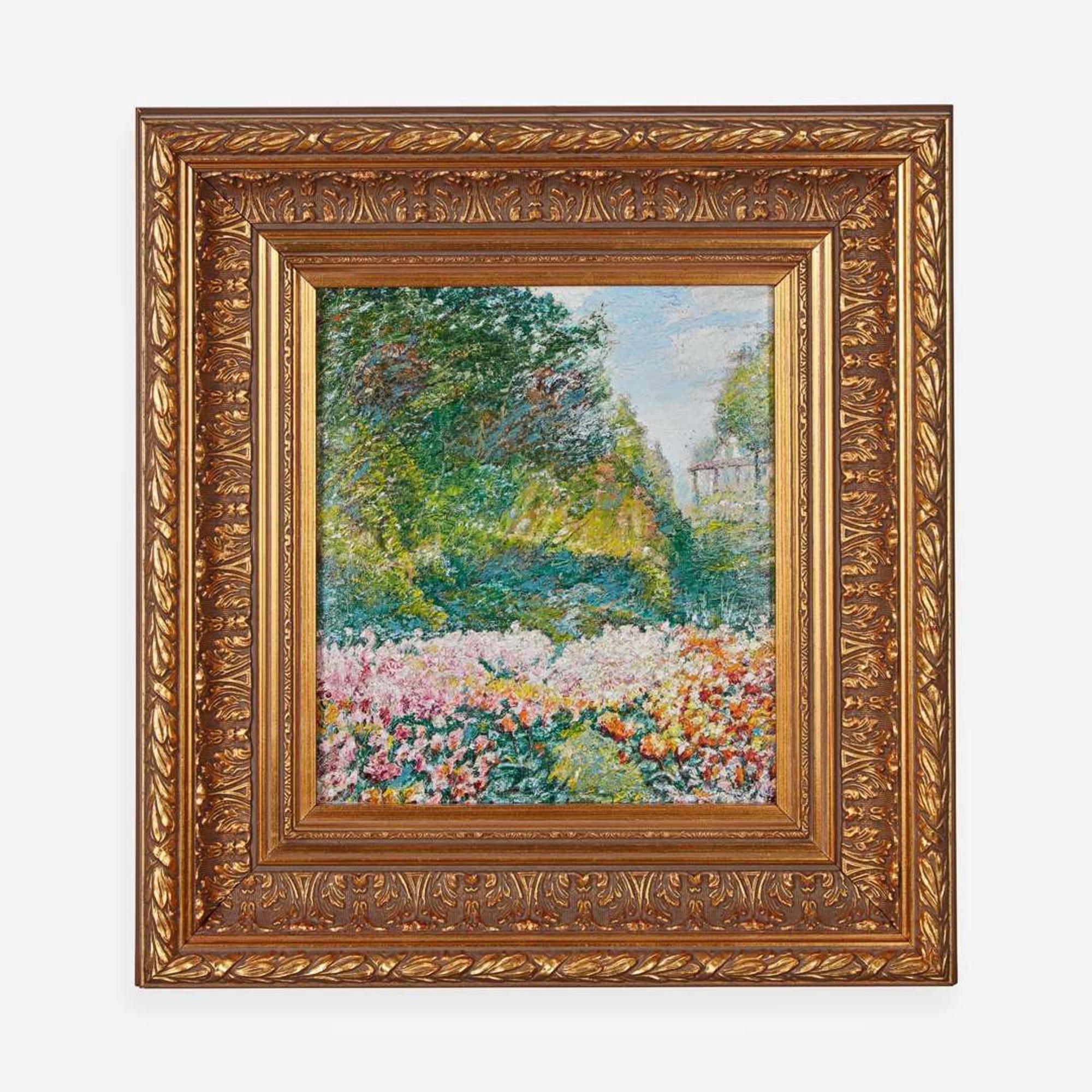 Albert Babb Insley (American, 1842–1937) The Beauty of Spring - A Terraced Flower Garden