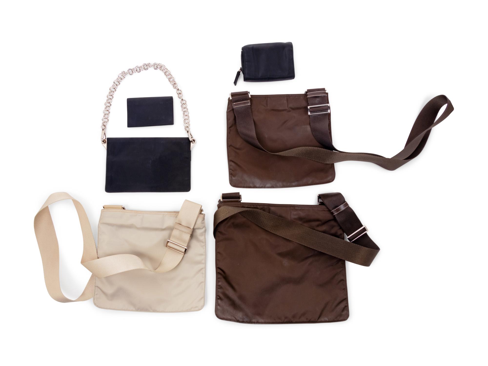 Eight Prada Tessuto Bags and Wallets