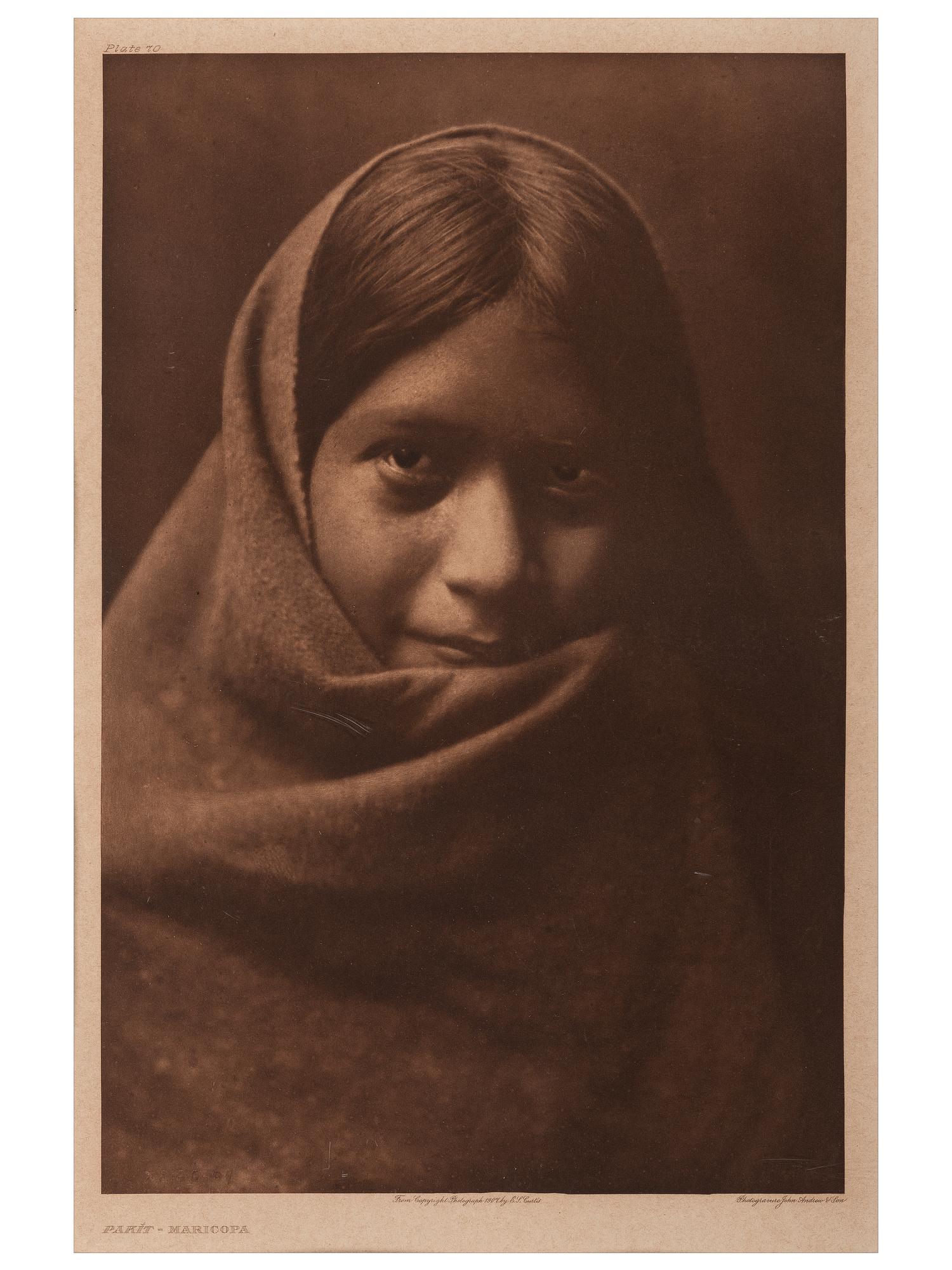 CURTIS, Edward (1868-1952), photographer. Pakit - Maricopa . Plate 70.