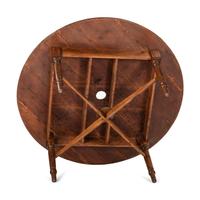 A Country Yellow Pine Lazy-Susan Two-Tier Dining Table