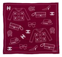 Two Chanel Silk Scarves, 24 x 21 inches.
