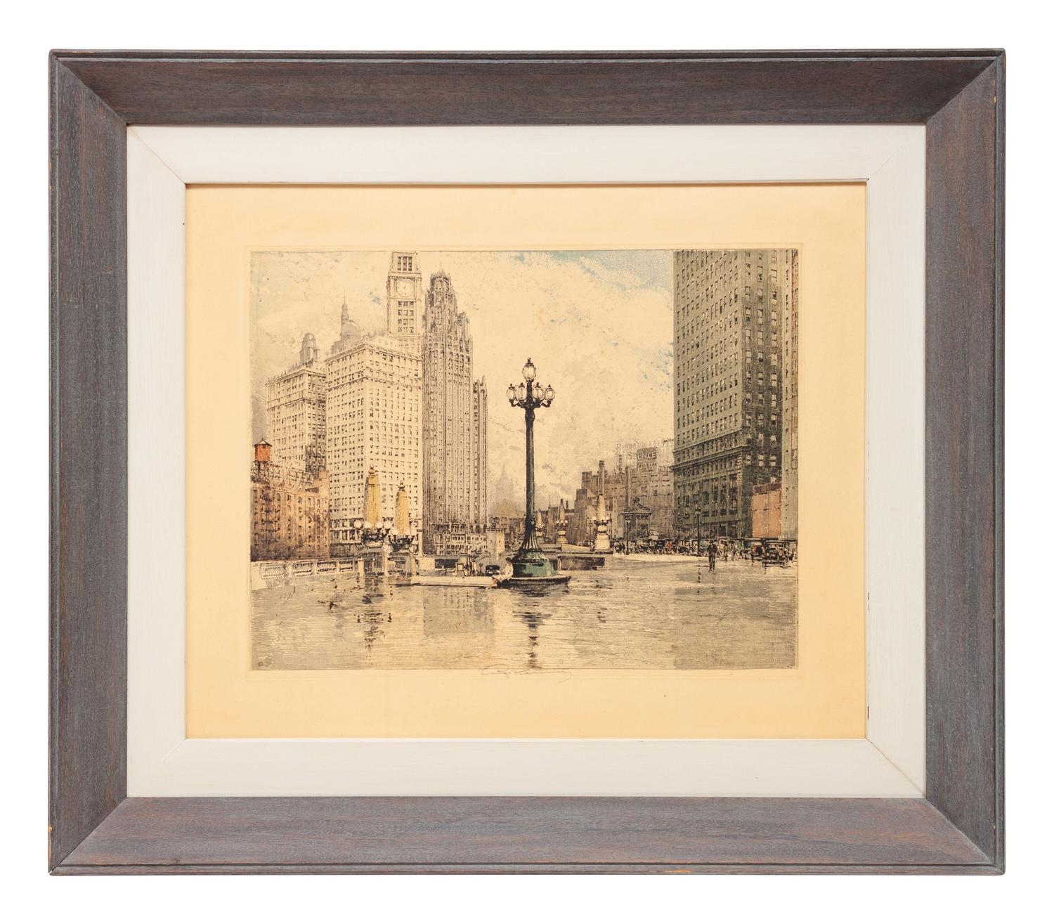 A Pair of Colored Etchings