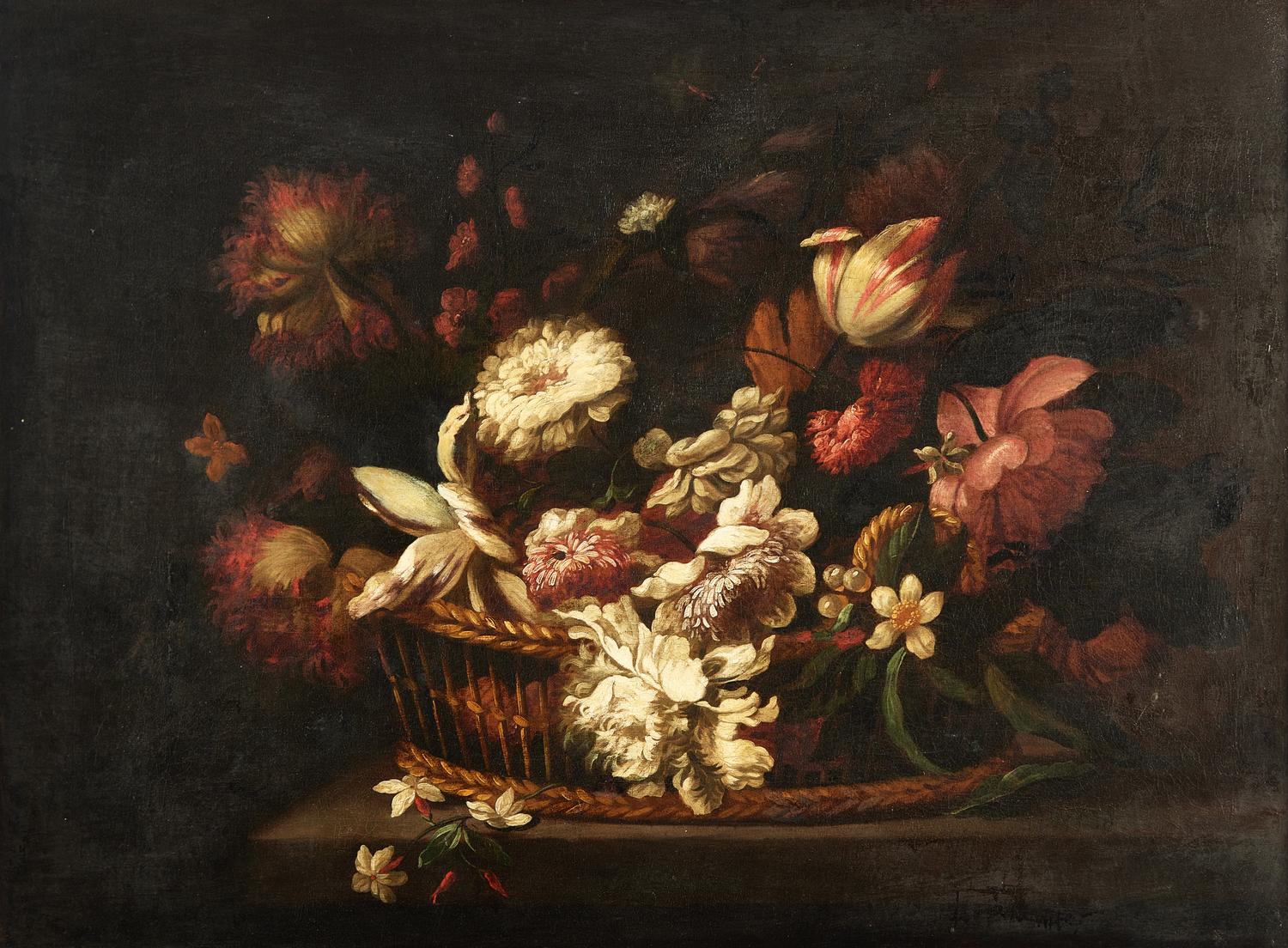 Still Life with Flowers in a Basket