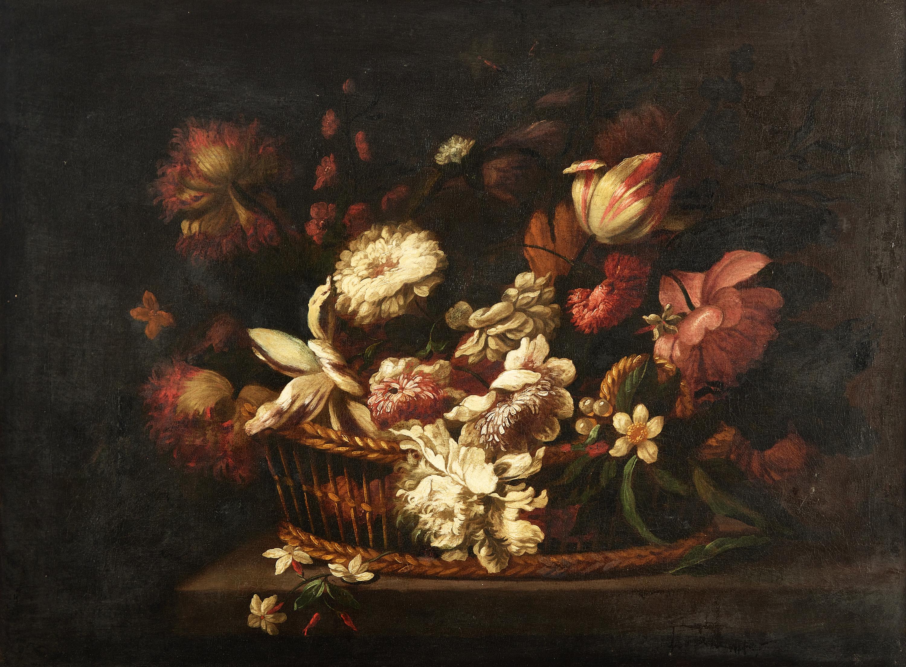 Still Life with Flowers in a Basket