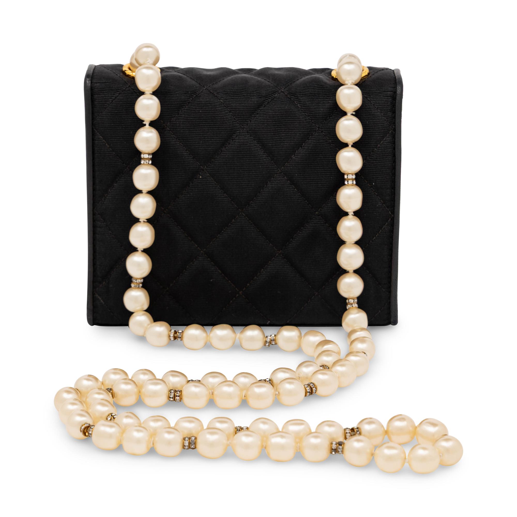 Chanel, Mini Square Flap Bag with Gripoix Pearl Strap