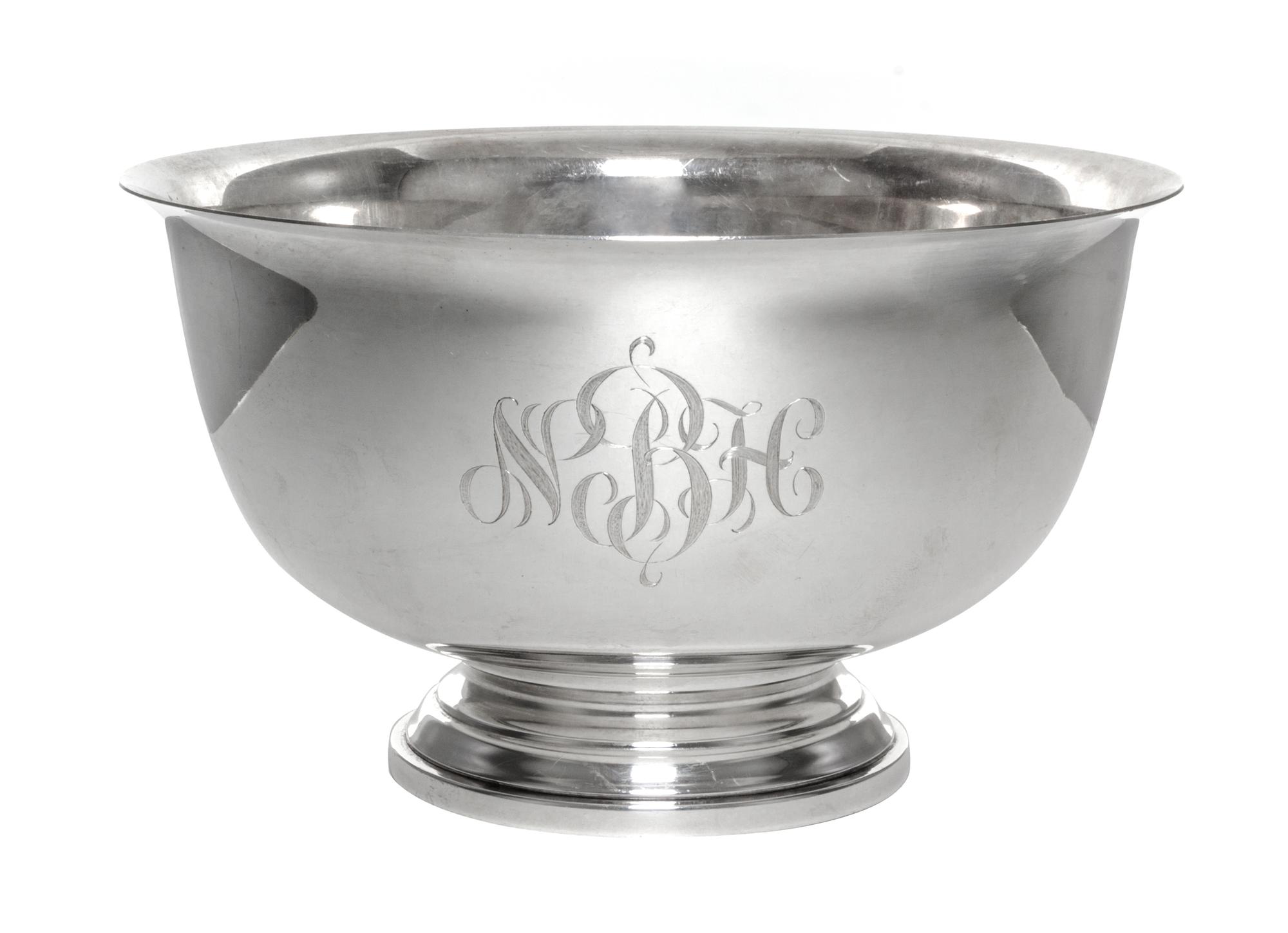 An American Silver "Revere" Bowl, Frank M. Whiting, North Attleboro, MA, Early 20th Century, of typical form, the deep circular bowl wi