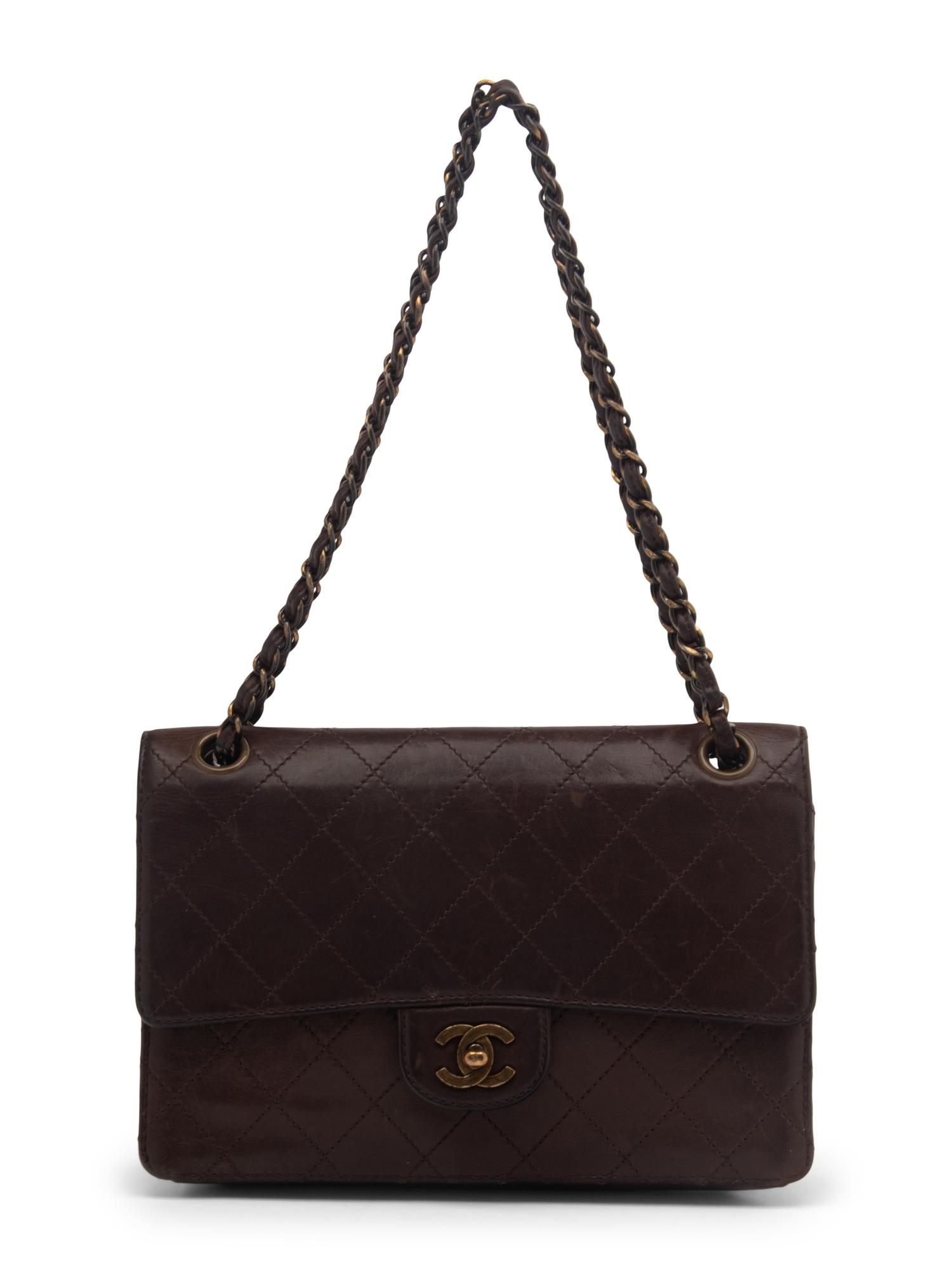 Chanel Brown Lambskin Flap Bag