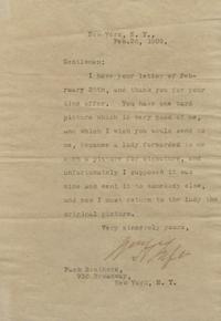 [Presidential] Taft, William H. Typed Letter, signed