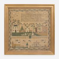 A needlework sampler New York, dated "1827"