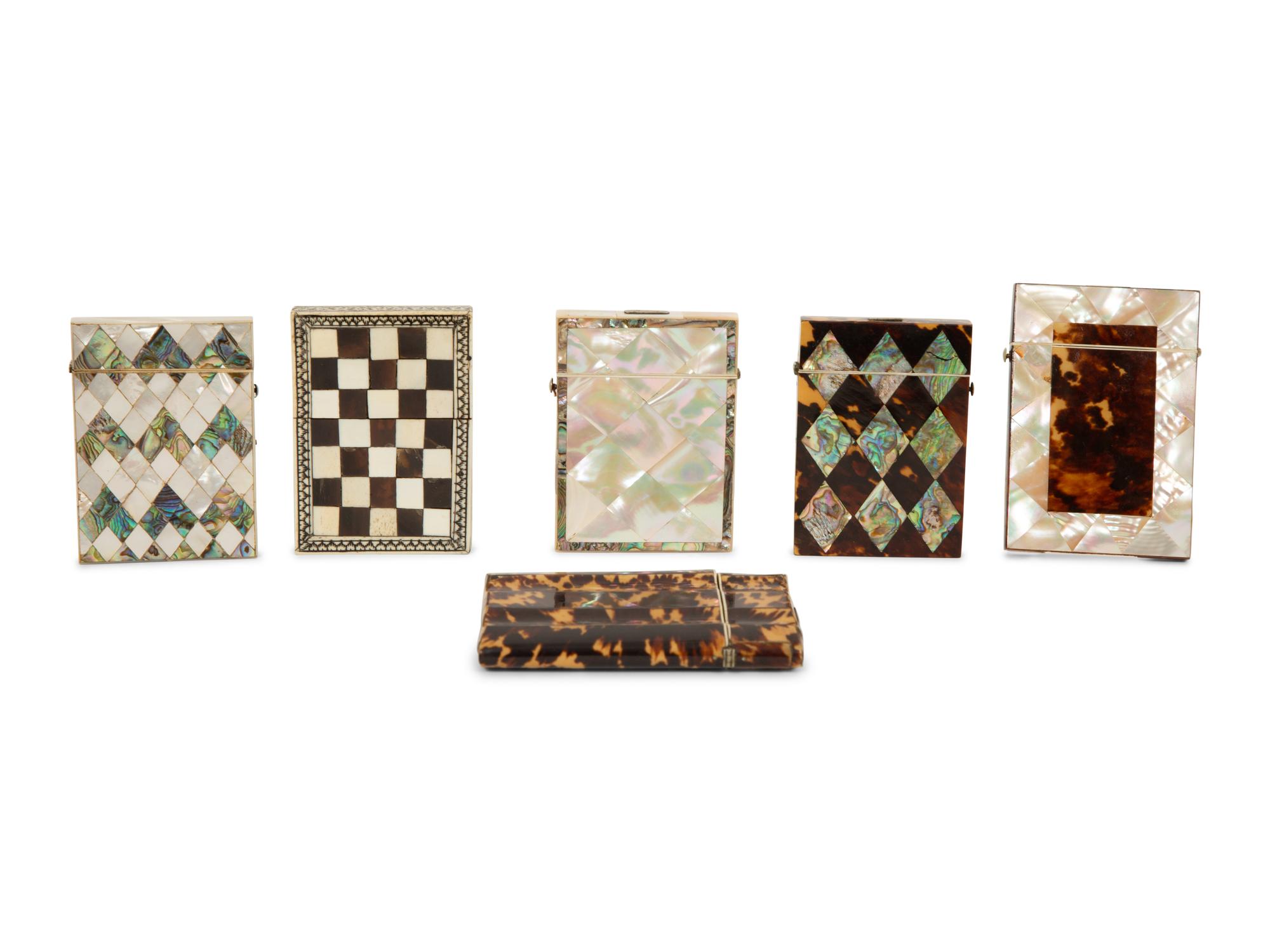 Six Victorian Card Cases