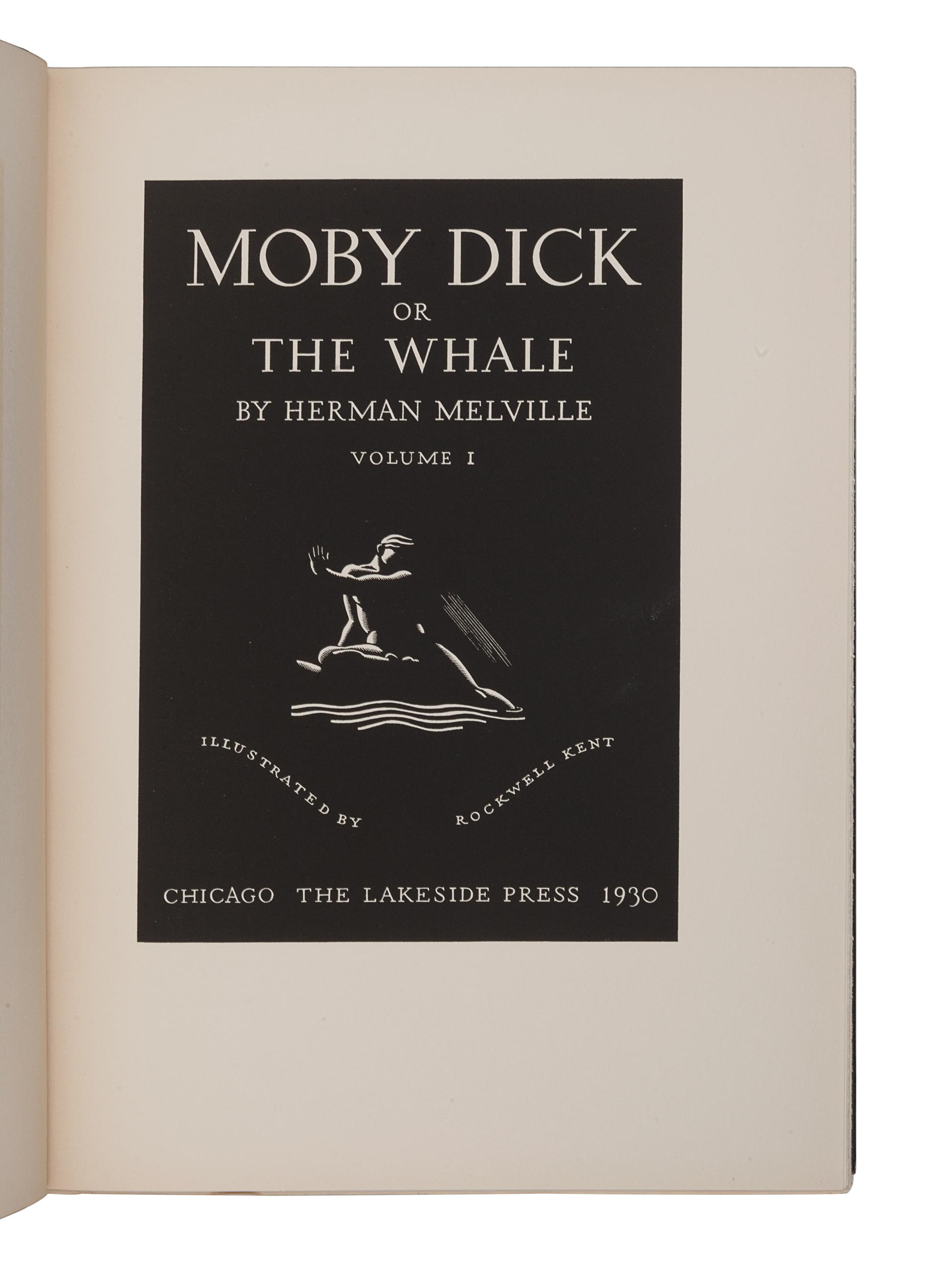 KENT, Rockwell, illustrator (1882-1971). -- MELVILLE, Herman (1819-1891). Moby Dick . Chicago: The Lakeside Press, 1930.