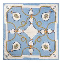 Group of Four Designer Silk Scarves: Two Hermès, One Chanel, One Cartier