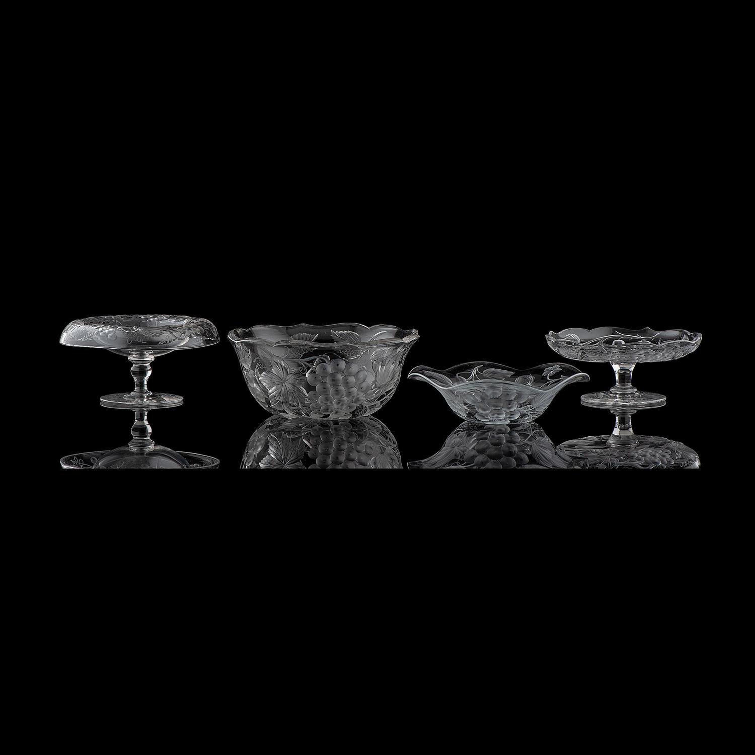Four Tuthill Cut Glass Articles