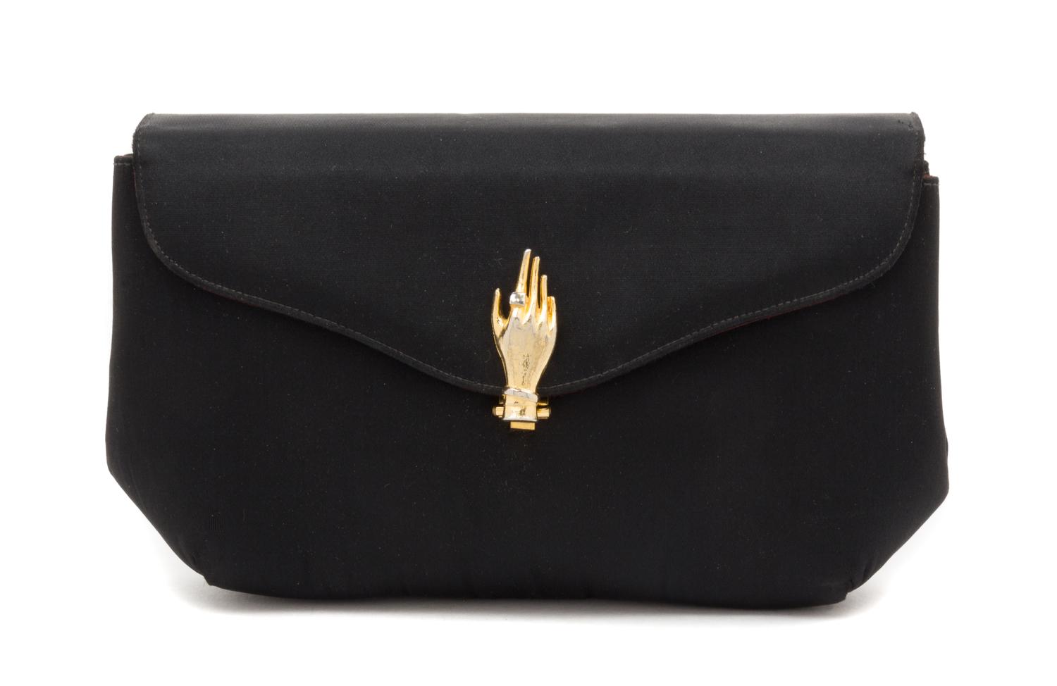 A Black Clutch, 9" x 5.5" x 1".