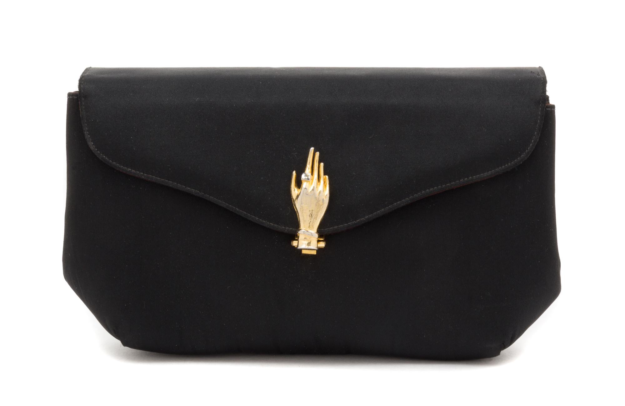 A Black Clutch, 9" x 5.5" x 1".