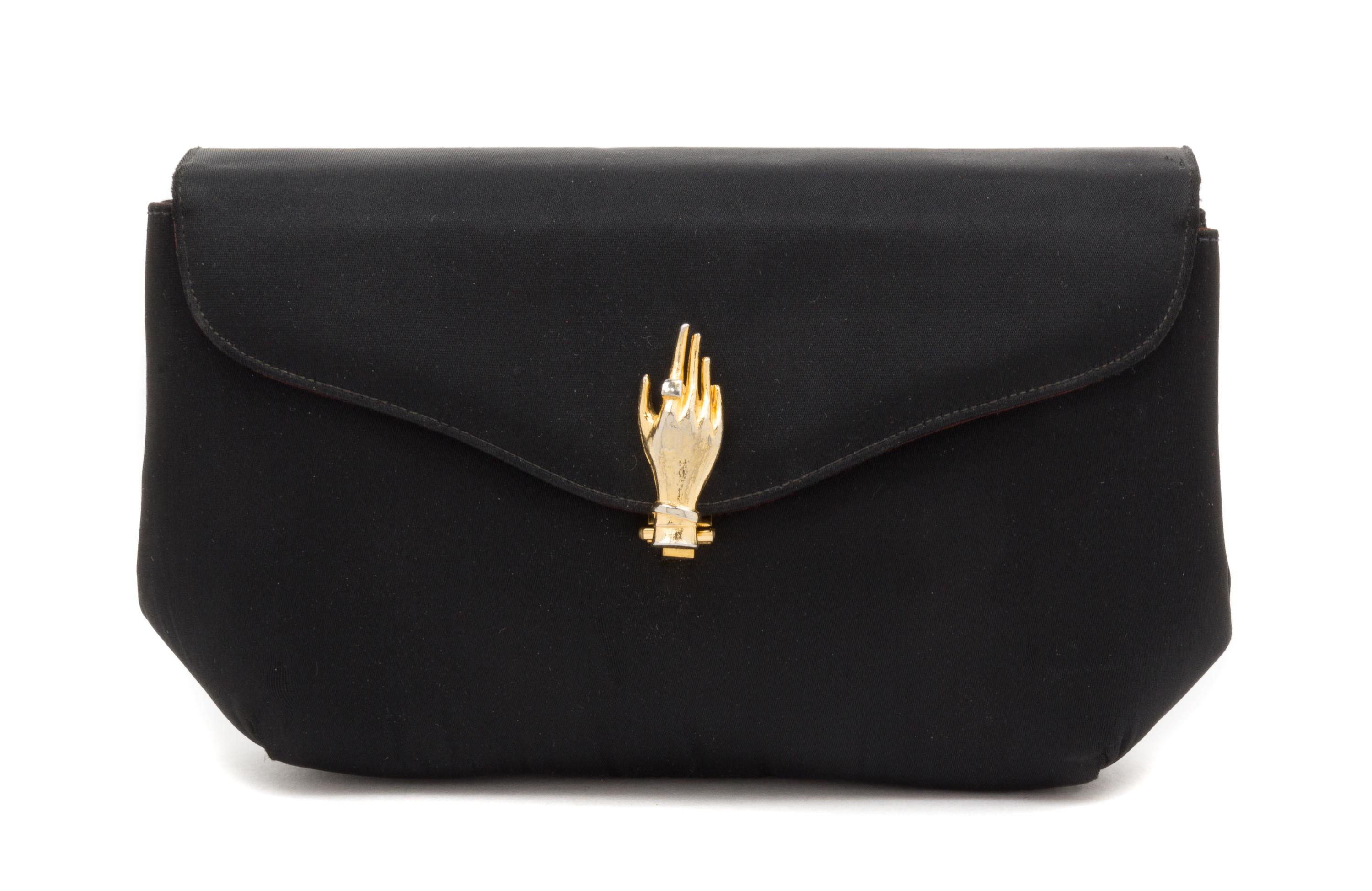 A Black Clutch, 9" x 5.5" x 1".