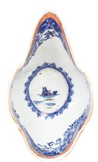 Two Chinese Export Porcelain Articles Width of first over handle 8 1/4 inches.
