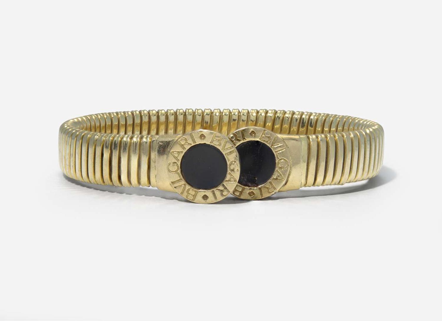 An 18K Yellow Gold Bvlgari Tubogas Bracelet