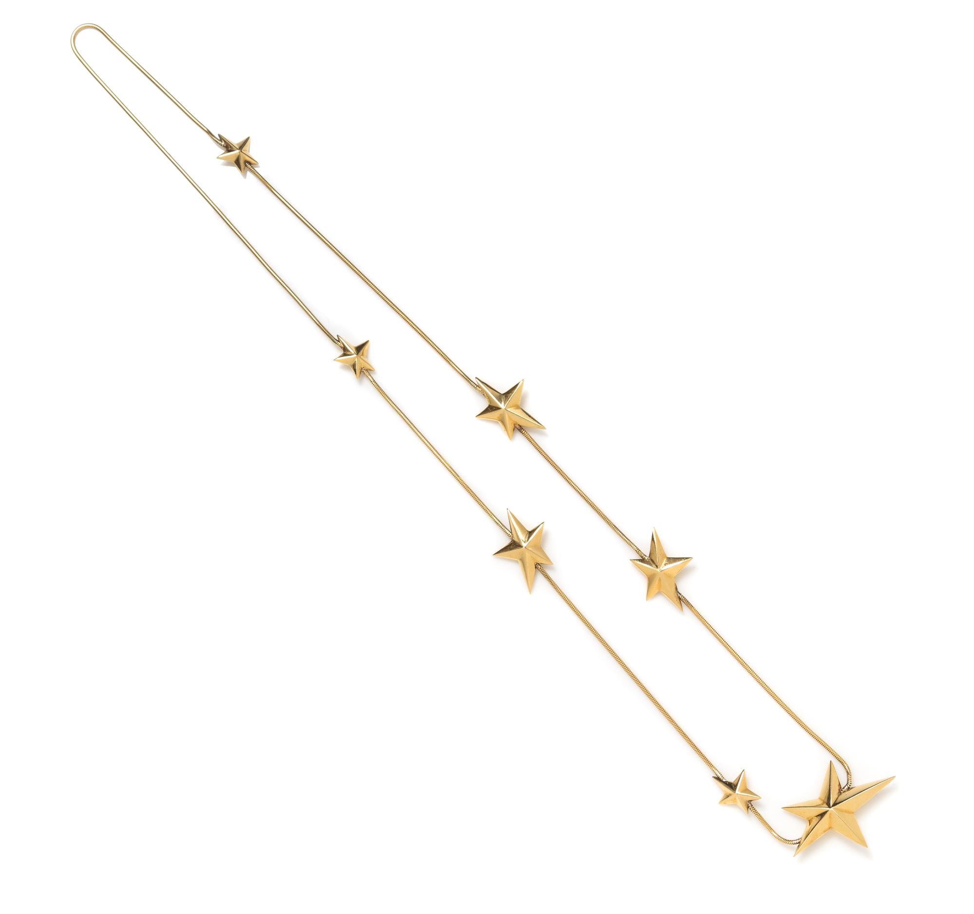 An 18 Karat Yellow Gold Star Motif Longchain, Angela Cummings, 30.85 dwts.