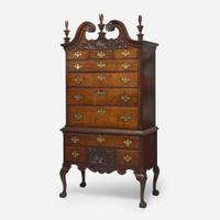 A Chippendale style mahogany high chest 19th century