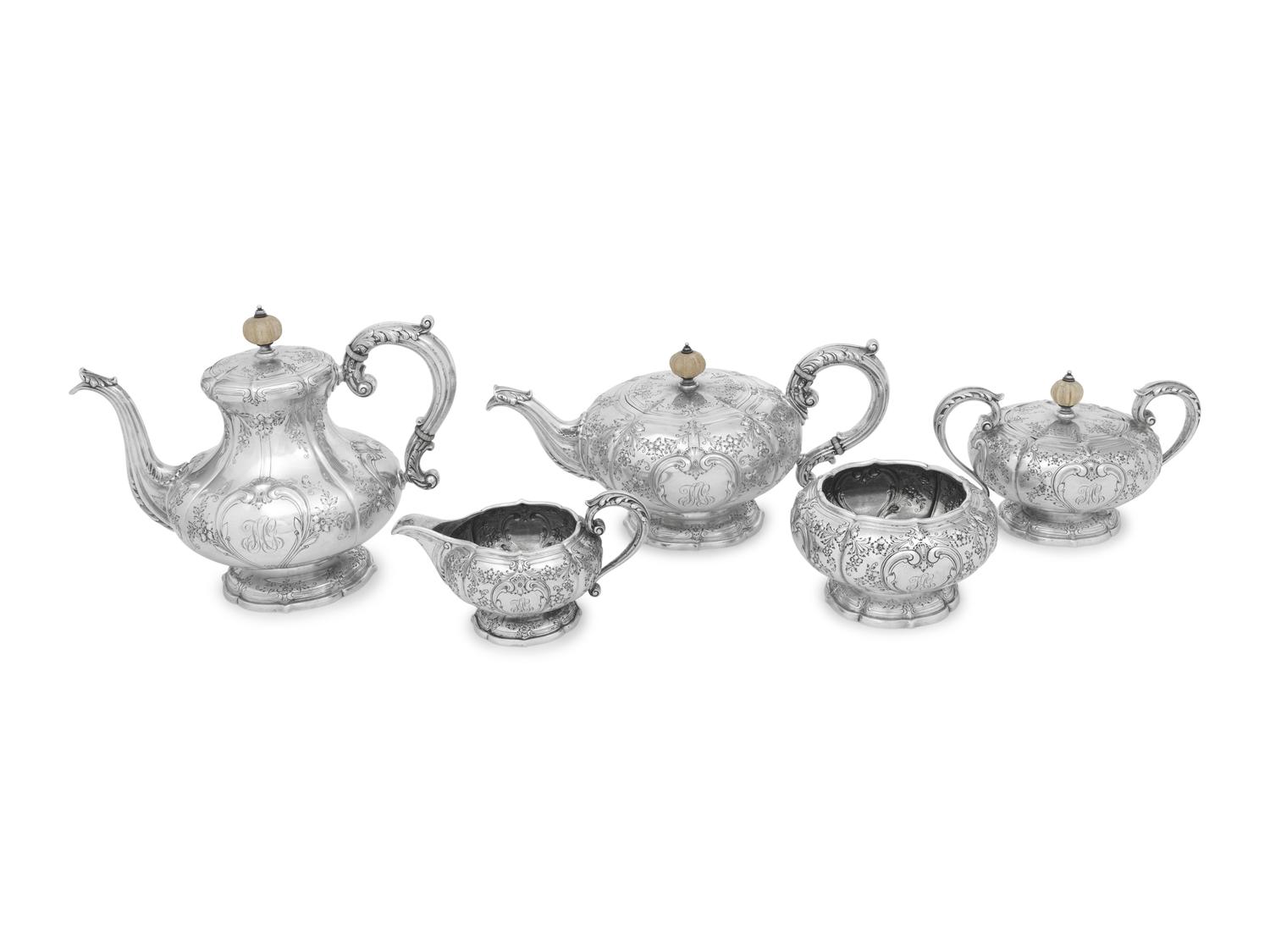 An American Silver Five-Piece Tea and Coffee Service