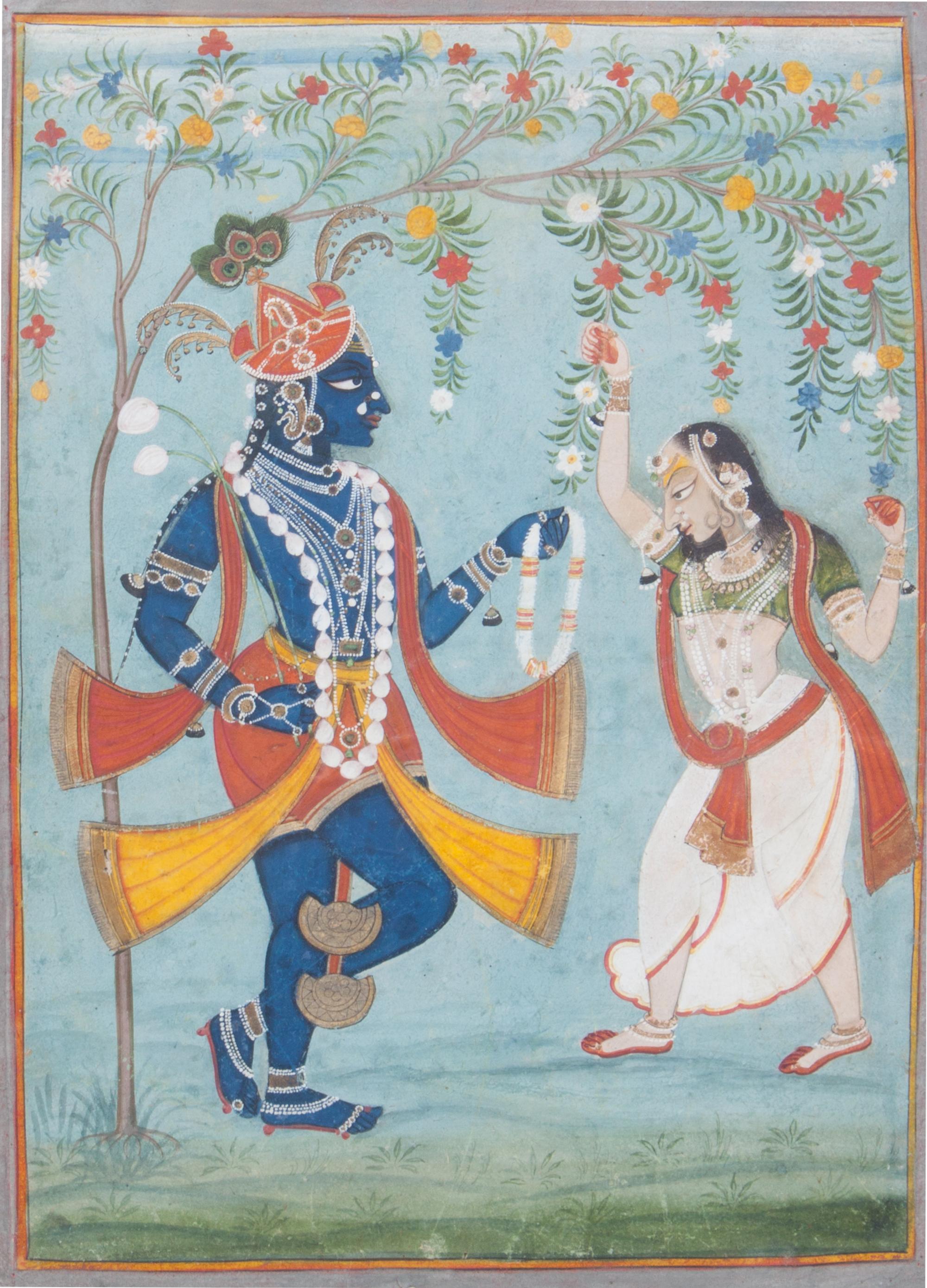 An Indian Painting on Paper 13 1/4 x 9 1/2 inches.