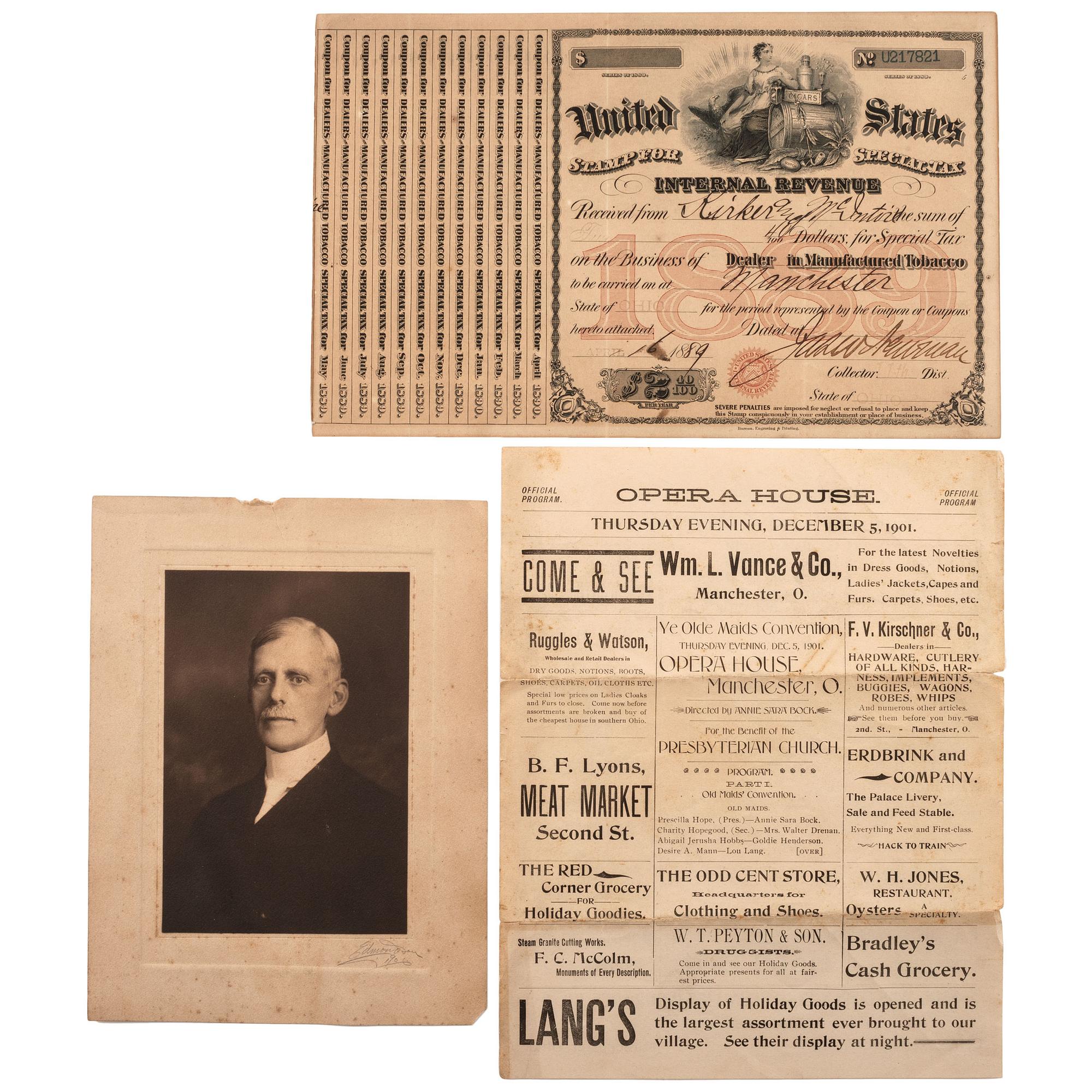 [GENERAL AMERICANA]. An archive associated with the Collings/Kirker family of Adams Co., Ohio, including: