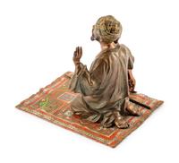 An Austrian Cold-Painted Bronze Figure of a Man in Prayer