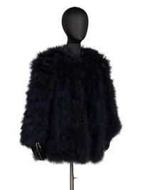 Saint Laurent Rive Gauche, Blue Feather Jacket