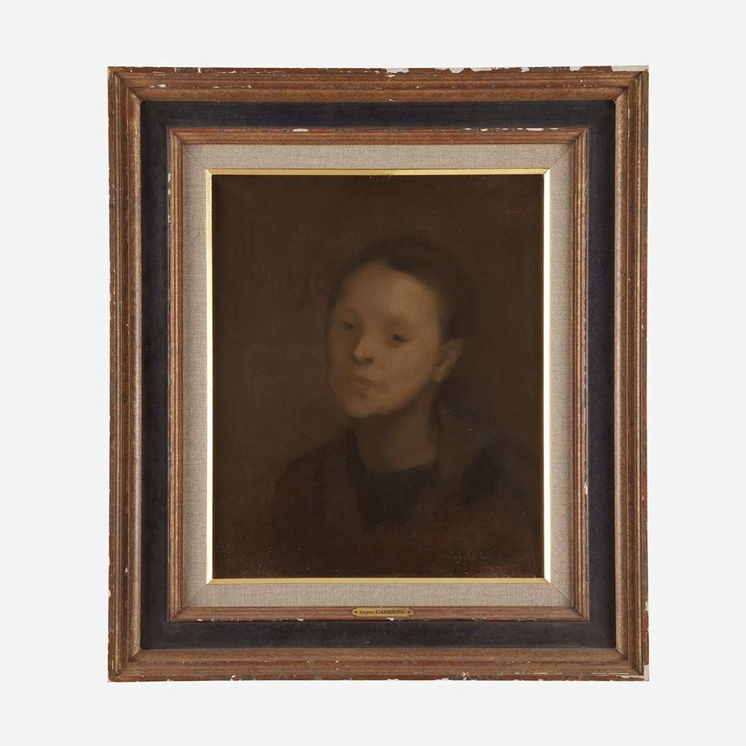 Eugène Carrière (French, 1849–1906) Portrait de Jeune Fille