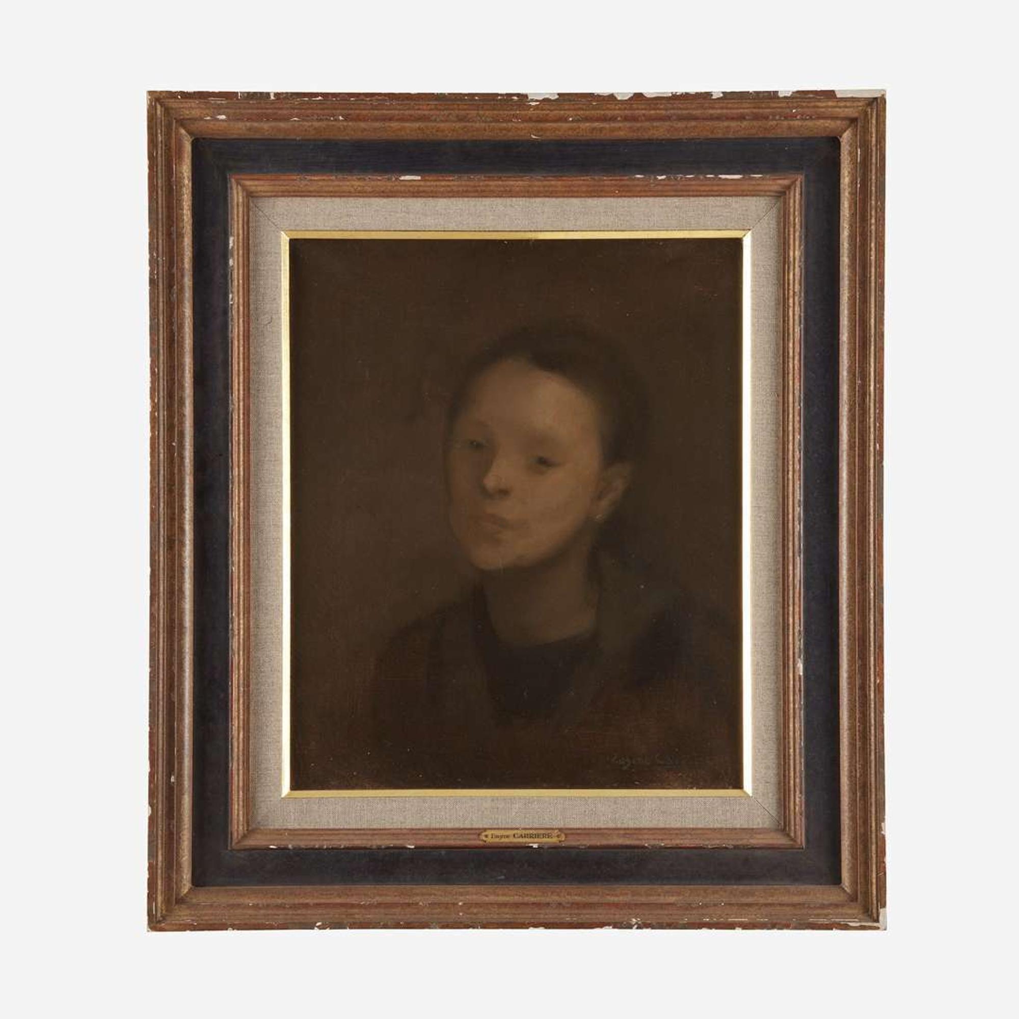 Eugène Carrière (French, 1849–1906) Portrait de Jeune Fille