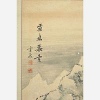A Korean eight-panel screen 韩国八开屏风