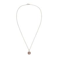 Diamond, Ruby, and Platinum Pendant Necklace