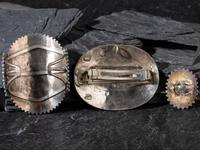 Group of Navajo or Zuni Silver and Turquoise Cluster Jewelry