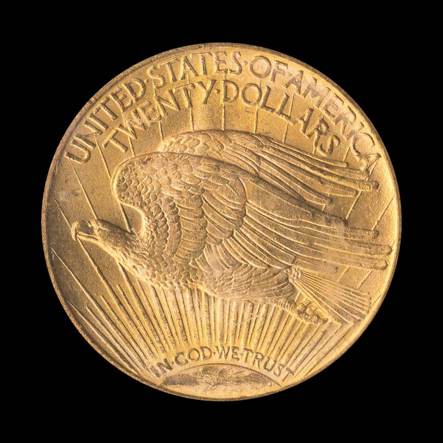 A United States 1914-S St. Gaudens $20 Gold Coin